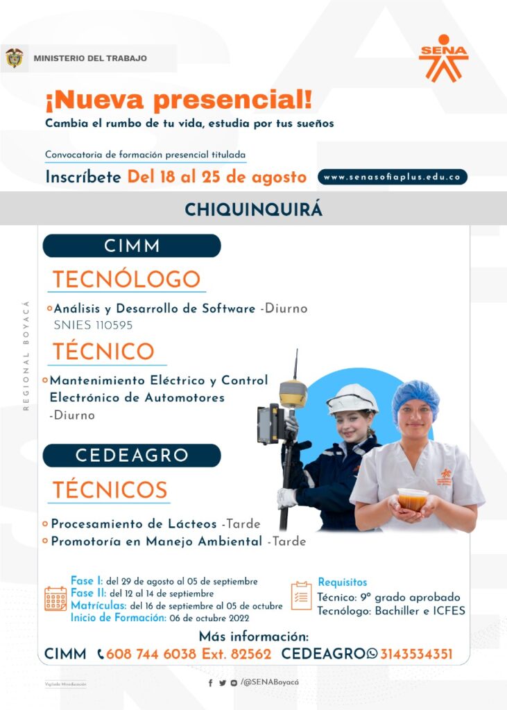 oferta educativa para chiquinquira